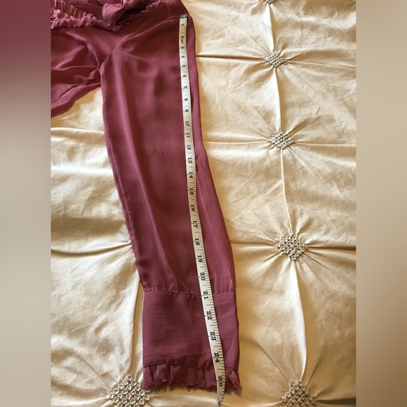 Free People dirty rose color blouse with front detailing. Size S. Like new - Picture 9 of 16
